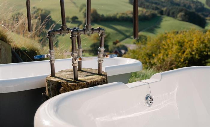 The Nest outside double baths